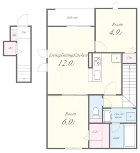 グラッドネス江坂(2期)【2階】の間取り