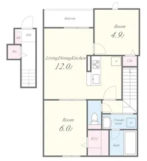 グラッドネス江坂(2期)【2階】の間取り