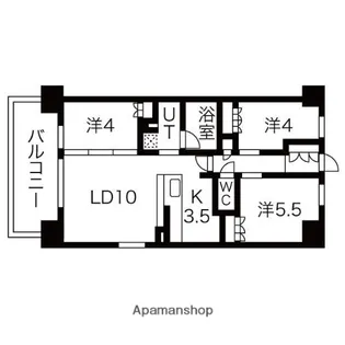 アーバンパーク淡路【4階】の間取り