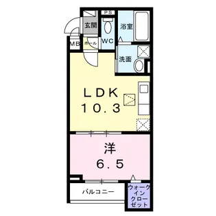東一津屋アパート【1階】の間取り