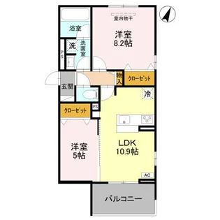 カーサ・プレッツァ豊里【3階】の間取り