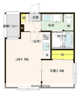 トワイライト上新庄【3階】の間取り