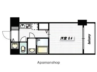 クレアートアドバンス北大阪【8階】の間取り