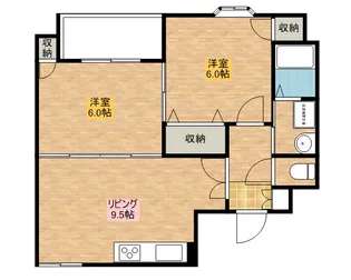 パレス東洋小松館【6階】の間取り
