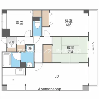 グランエスペランサ千里【5階】の間取り