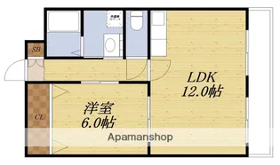 第1星栄ハイツ【7階】の間取り