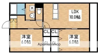 ユキ千里山【2階】の間取り