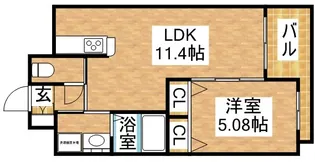 ノルデンハイム江坂【9階】の間取り