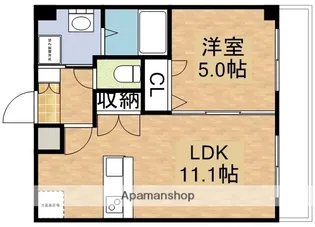 プレサンスOSAKA江坂【8階】の間取り