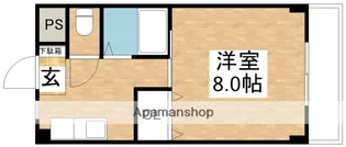 アミニティハイツ田村【4階】の間取り