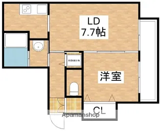 アーバンコートカサンドラX(クロス)【7階】の間取り