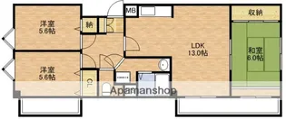 常陽第3ガーデンハイツ【4階】の間取り