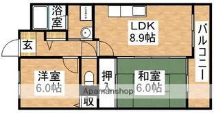 エスパシオ上新庄【2階】の間取り