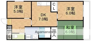 カーサセイス【2階】の間取り