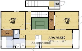 江坂ガーデンヒラノステージC棟【2階】の間取り