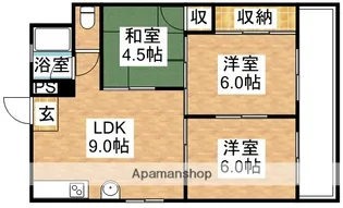 3LDKの間取り画像