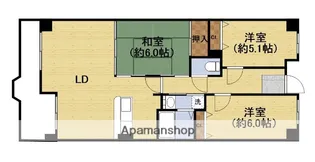 カルムフォーレ千里山【6階】の間取り
