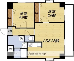 エステート小松【7階】の間取り