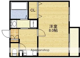 ルナ江坂【2階】の間取り