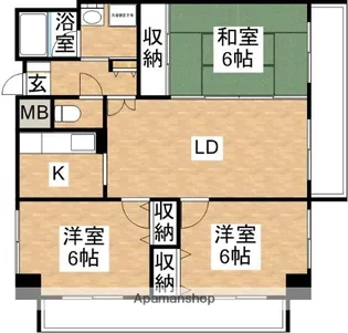 アビタシオン橋本1【2階】の間取り