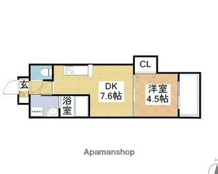 ルクレ新大阪レジデンス(旧KDXレジデンス新大阪)【5階】の間取り