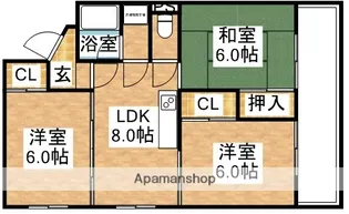 エル三津屋【2階】の間取り