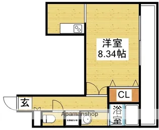 1Kの間取り画像