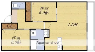 メロディーハイツ五月が丘【6階】の間取り