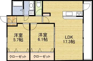 プロスパーみなみすいた公園【8階】の間取り
