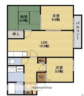 パーシモンハウスⅡ D棟【1階】の間取り