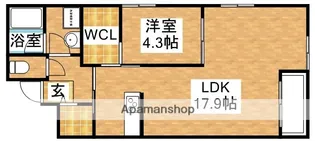 プールトゥジュールブラン【2階】の間取り