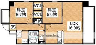 WELINA江坂【5階】の間取り
