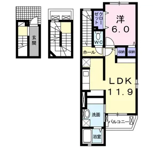 パーチェブレッザ【3階】の間取り