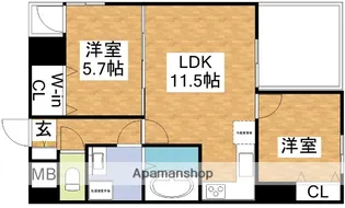 ノルデンハイム江坂アドバンス【10階】の間取り