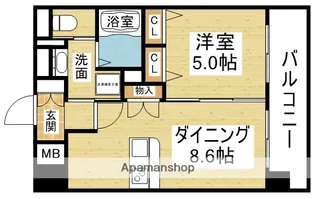 LUXE新大阪Ⅰ【7階】の間取り