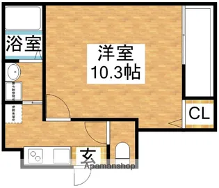 1Kの間取り画像