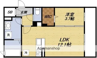 インフィニティ北川口【1階】の間取り