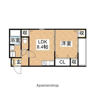 フジパレス豊里Ⅲ番館【1階】の間取り
