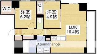 フレール江坂レジデンシャル【10階】の間取り