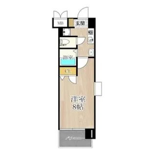 CITY SPIRE北梅田【6階】の間取り