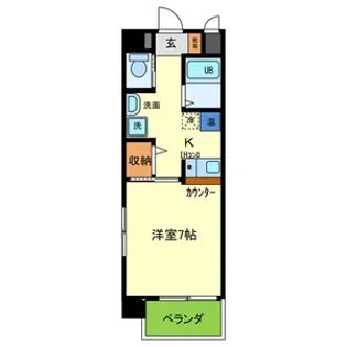 エナブル塚本【8階】の間取り