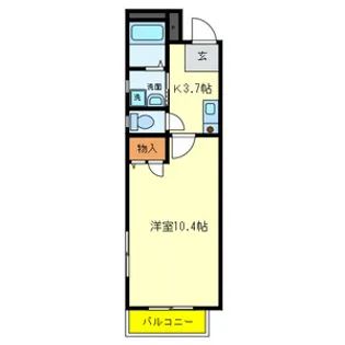 大阪府豊中市上野坂2丁目【アパート】の間取り