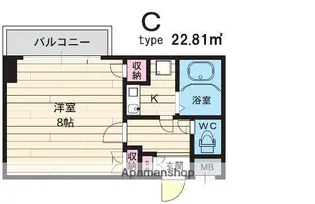 ラ・レジダンス・ド・江坂【7階】の間取り