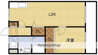 木川グリーンハイツPARTⅡ【1階】の間取り