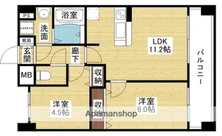 セレッソコートリバーサイドOSAKA【14階】の間取り
