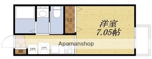 モノトーン淡路【4階】の間取り