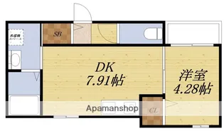 カサーディア加島Ⅲ【1階】の間取り