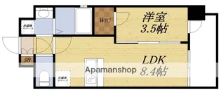 レジュールアッシュ三国本町【9階】の間取り