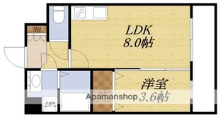 1LDKの間取り画像