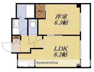 フレール緑地公園Ⅱ【3階】の間取り
